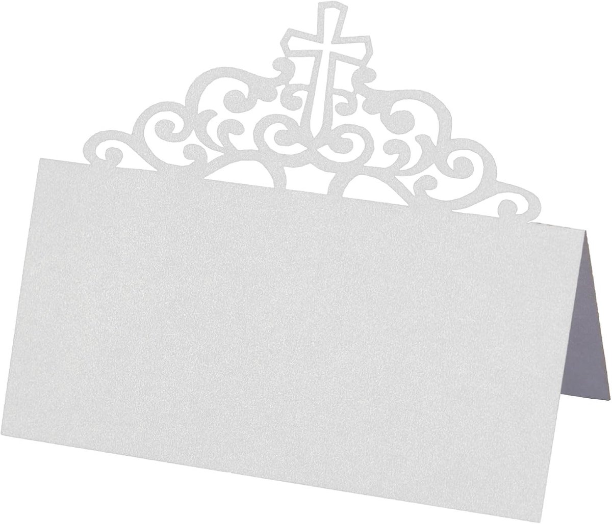 Naam Plaatskaarten, 50 STKS Kruisbeeld Tafel Kaarten Bruiloft Tafel Kaart Holle Plaats Kaart voor Bruiloften Tafel Setting Plaats Kaarten