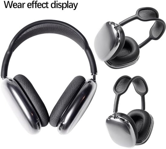 Siliconen Clean Case voor AirPods Max Anti-kras, anti-stof, zachte TPU beschermende oorschelpen covers accessoires, hoes voor AirPods Max hoofdtelefoon (met 1 kabel organizer tas) — afbeelding 4