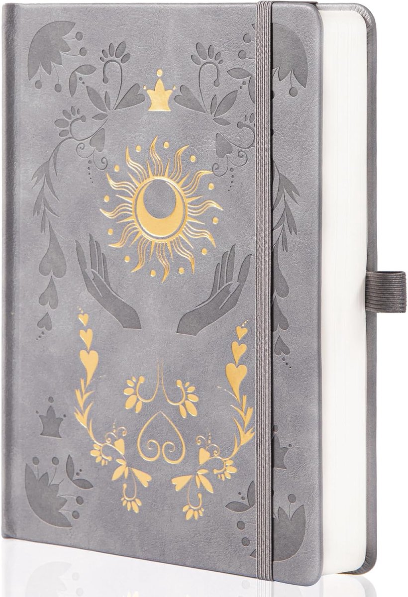 Gestippeld dagboeknotitieboek voor vrouwen, mannen, dagboeken om te schrijven, A5 esthetisch notitieboek met stippen voor werk, reizen, school, 190 genummerde pagina's, 5,8”x8,4”