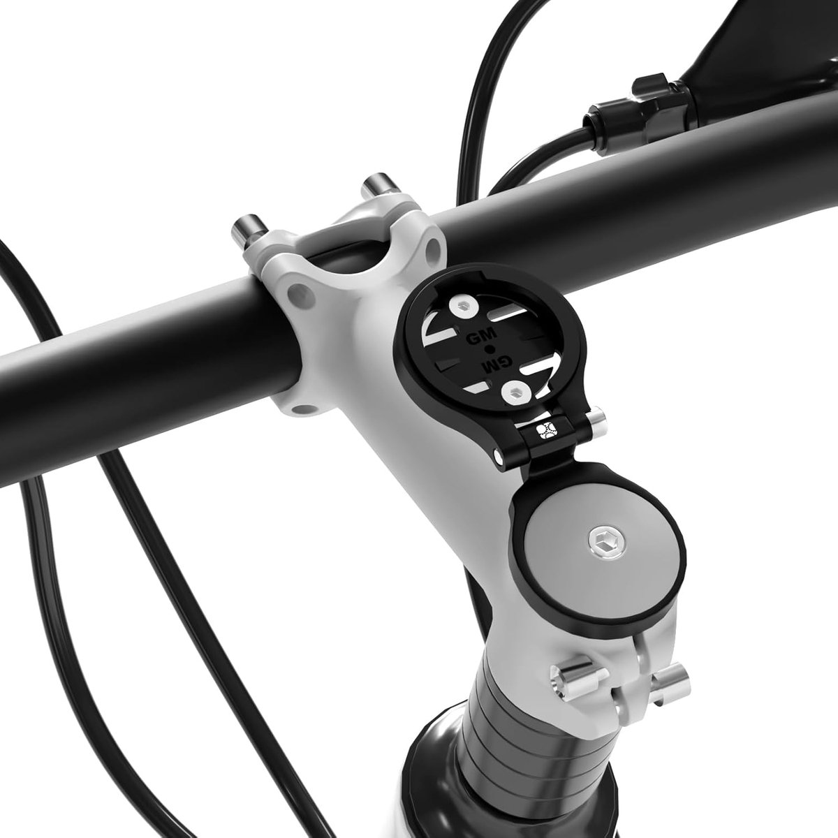 Fietsstuurpen bovenkap computerhouder voor Garmin Edge Explore, lichtgewicht aluminiumlegering fiets GPS Computer Out Front Mounts, Combo Compatibel met Bryton, Wahoo en CATEYE zwart