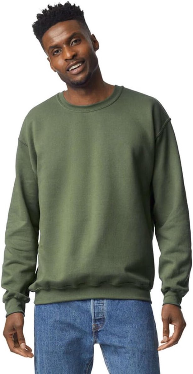 Heavy Blend Crewneck Sweatshirt voor heren, uniseks, katoen met ronde hals in vele kleuren, grote maten, S, M, L, XL, XXL, 4XL, 5XL