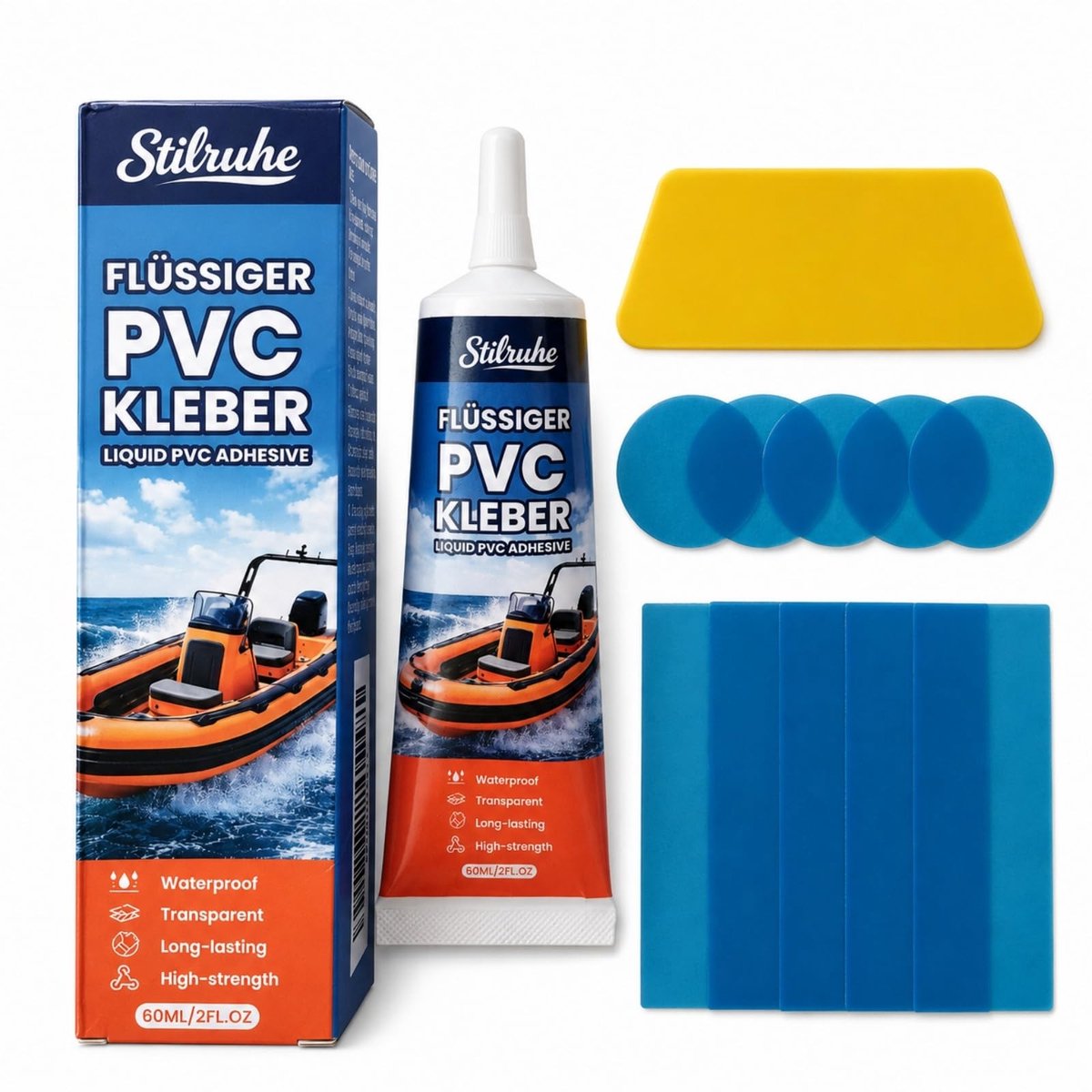 SolidKeus - Onderwater Zwembadreparatieset met Transparante PVC Patches