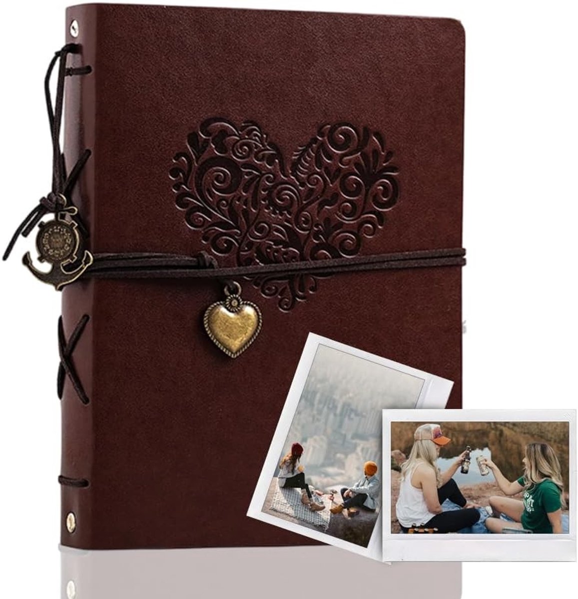 Vintage Fotoalbum 27x20.5cm, Scrapbook voor Bruiloften, 60 Pagina's als Cadeau voor Moeder, Vrouw of Vriend