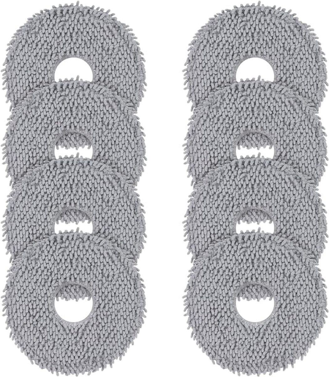 8 Stuks Dweilpads voor Roborock Q Revo, Qrevo S, Qrevo Pro, Qrevo Master, Qrevo Edge, Qrevo Curv, Qrevo Slim, QV 35A/35S, QR, Saros 10R/Z70 Robotstofzuiger, Herbruikbare en Wasbare Vervangingsdoek
