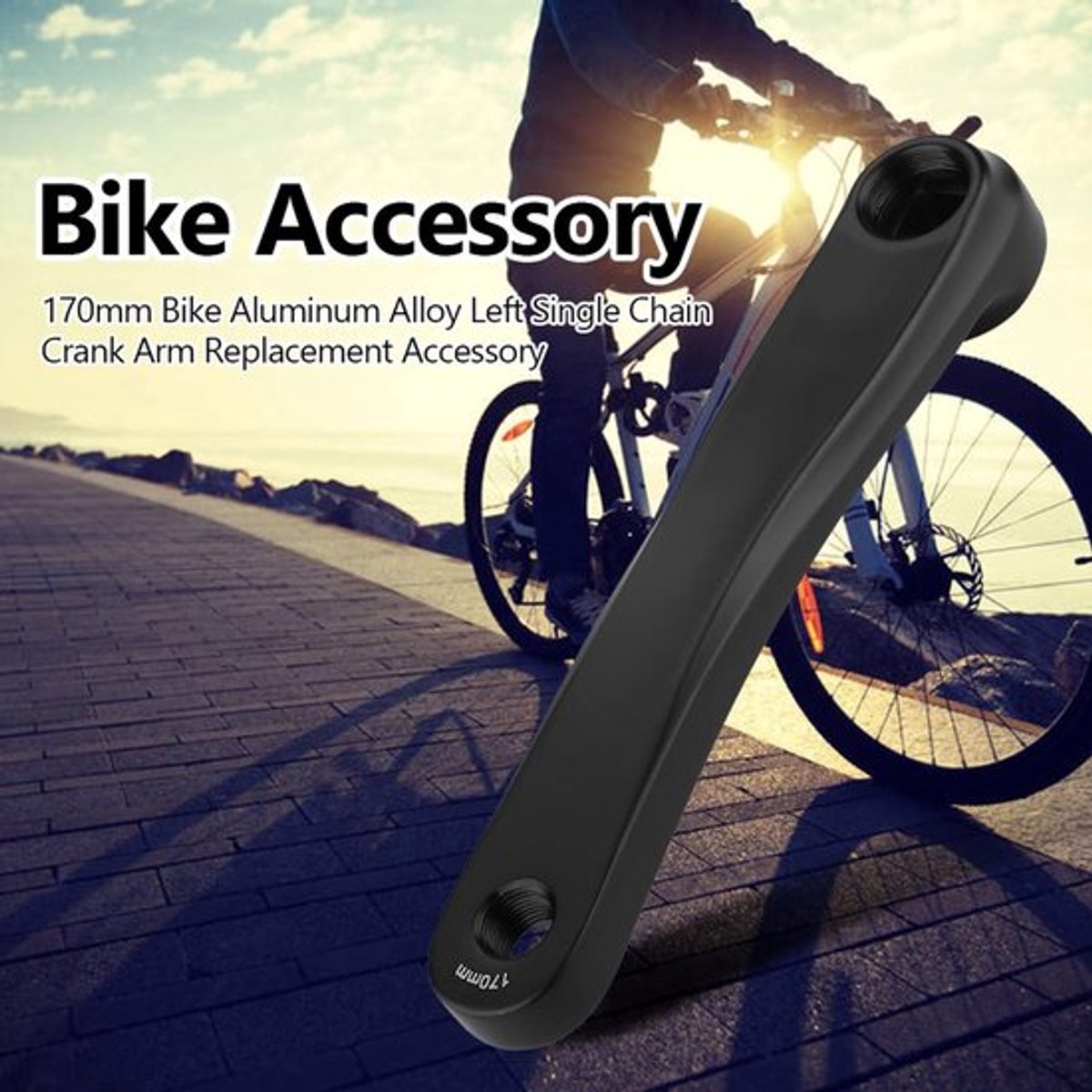 Crankarm 170 Mm Lengte - Aluminium - Kleurvast - Eenvoudig Te Installeren - Compatibel Met Vele Modellen - Fietsreparatieaccessoire - Fietscrank
