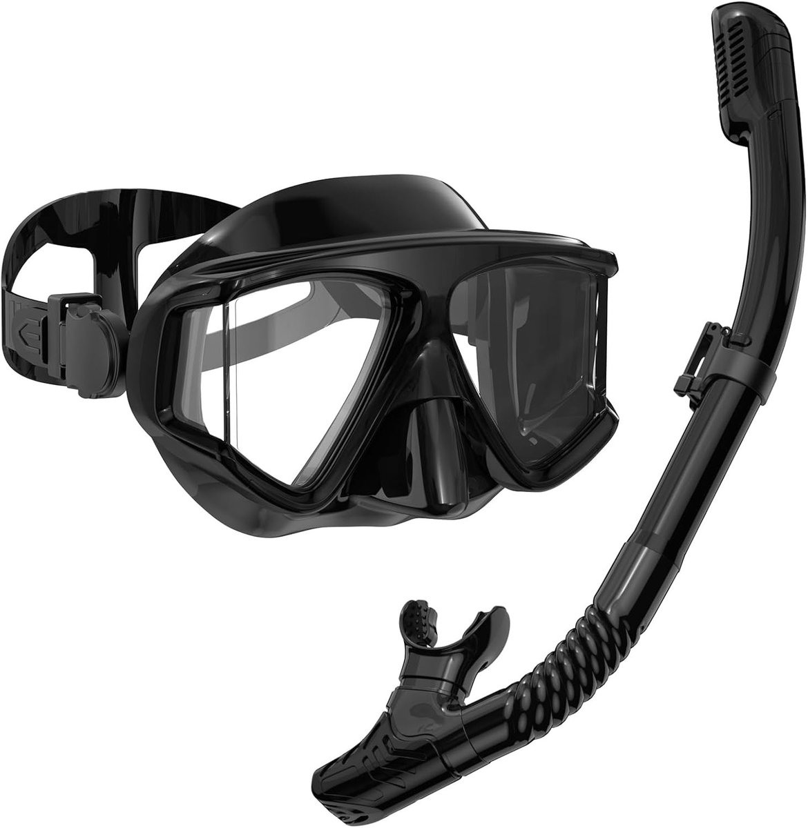 Snorkelset voor Volwassenen - Blauw - Snorkelmasker met HD Panoramisch Glas - Comfortabele Siliconen Afdichting - Voor Snorkelen en Duiken