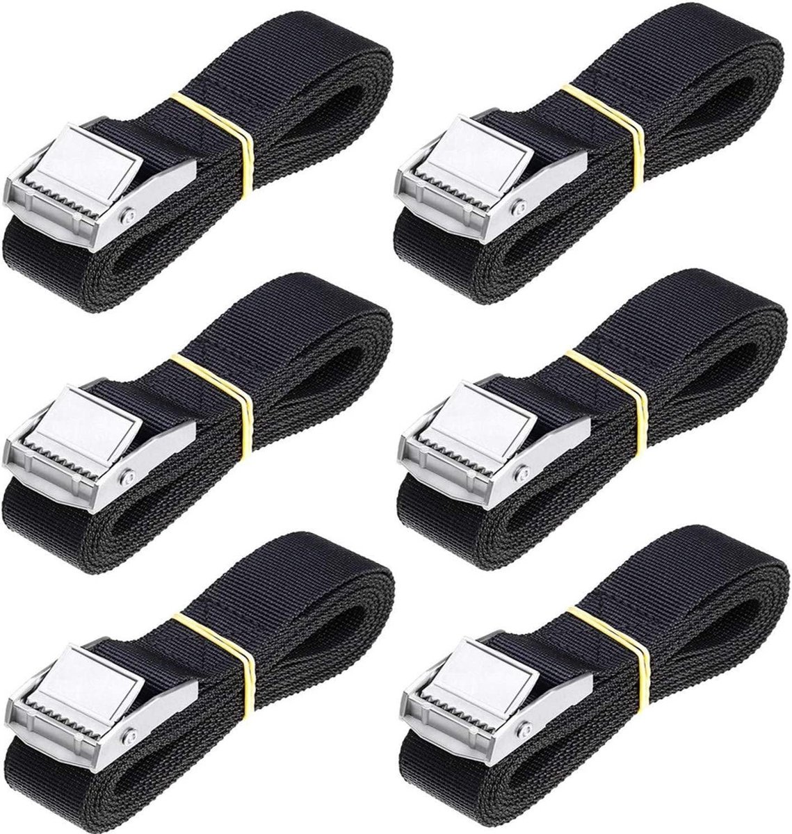 SolidKeus - Set van 6 Lashing Straps met Klemvergrendeling
