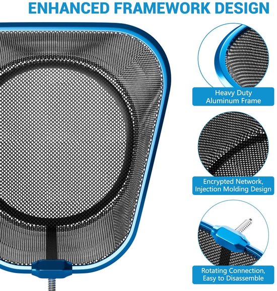 SolidKeus - Pool Landing Net met Pool Cleaning Borstel en Fijn Gaas van Solidkeus — afbeelding 3