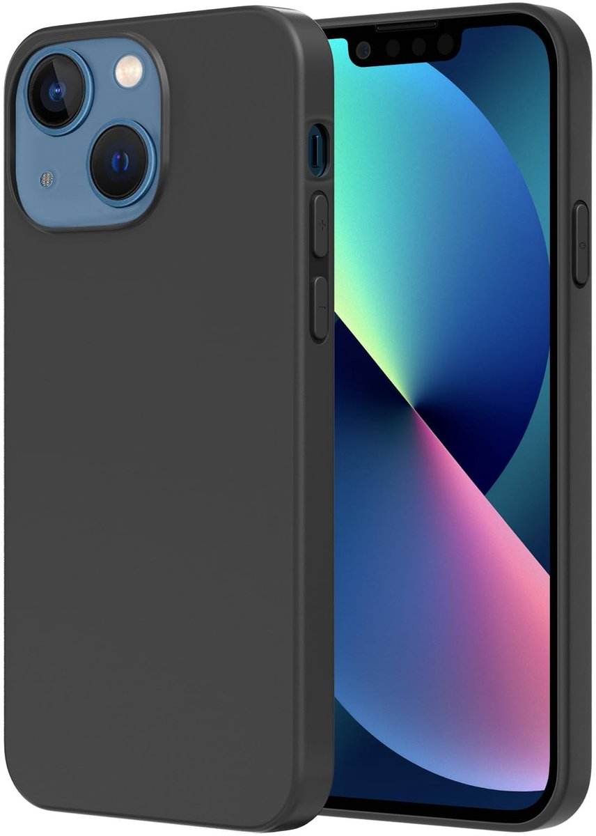 SolidKeus - Zwarte Siliconen Hoes voor iPhone 13 Ultra Dun