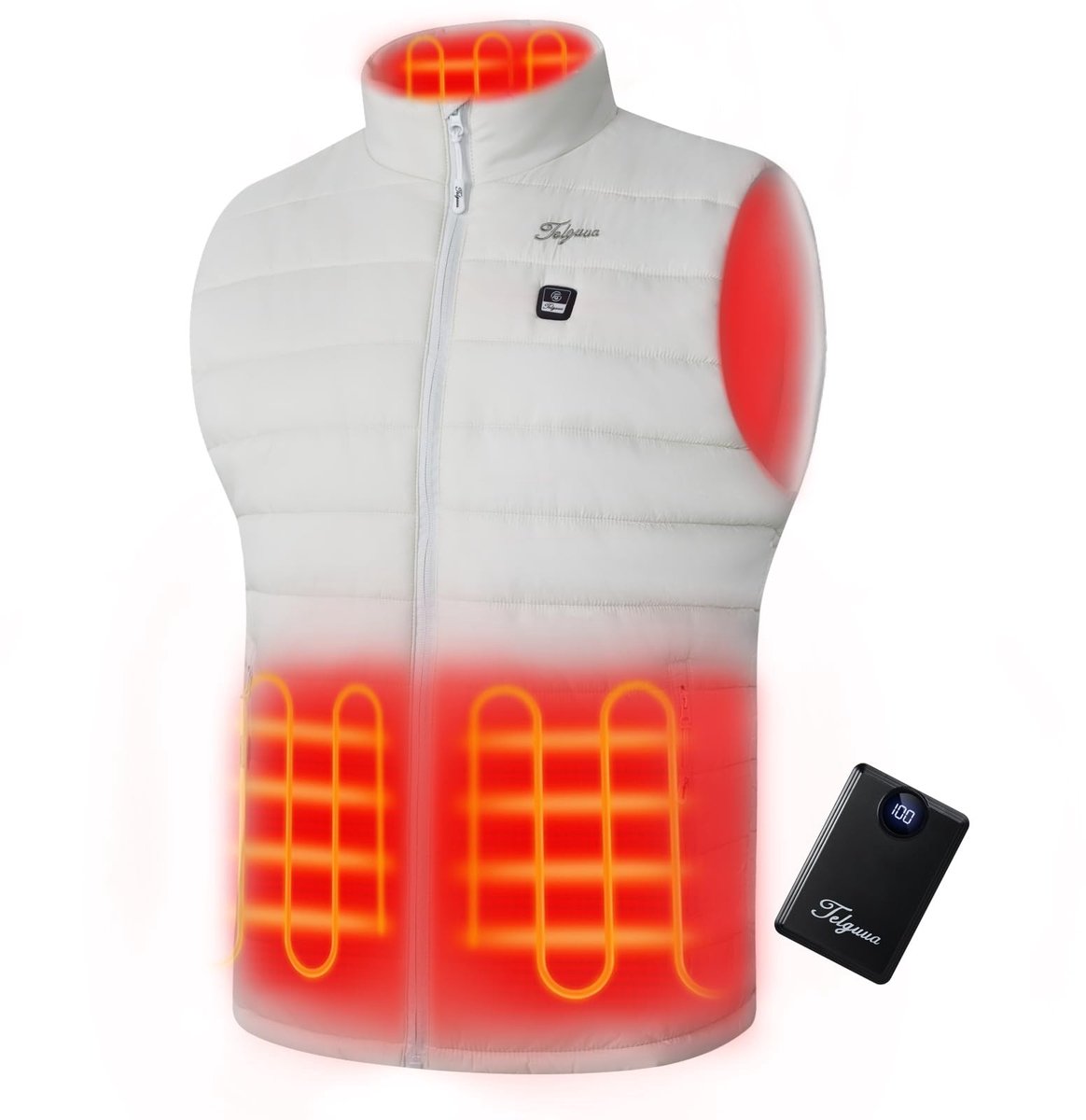 SolidKeus - Verwarmd Vest met Powerbank en 4 Verwarmingszones