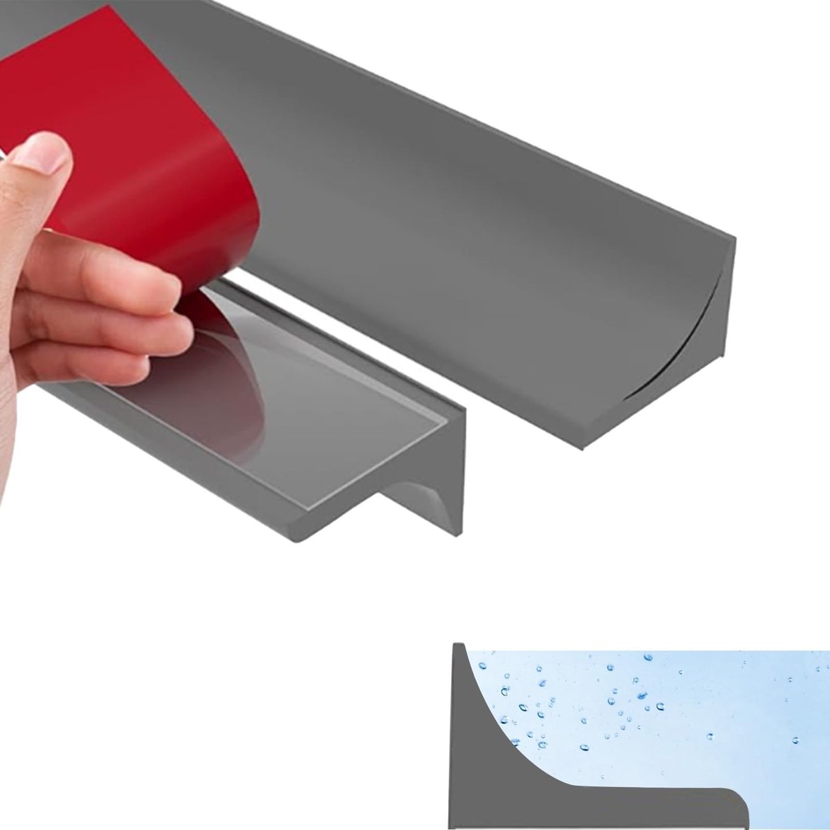SolidKeus - Zelfklevende Siliconen Waterstopper voor Douche