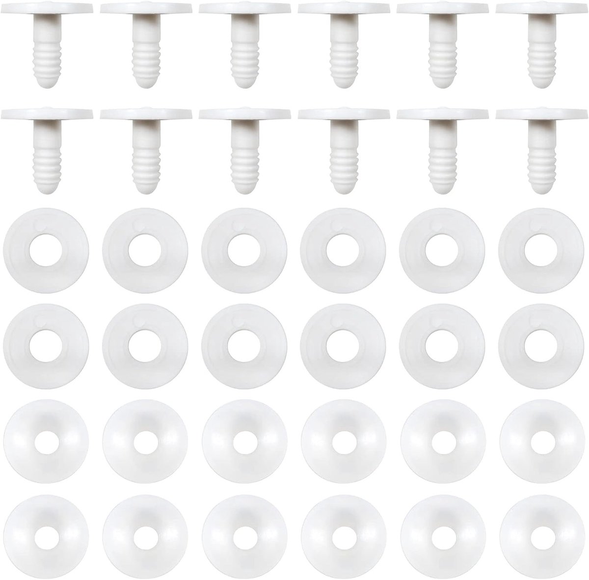 20 Sets Amigurumi Veiligheidsverbindingen met Washers 35mm voor Poppen en Dieren - DIY Craft Benodigdheden voor Haakprojecten