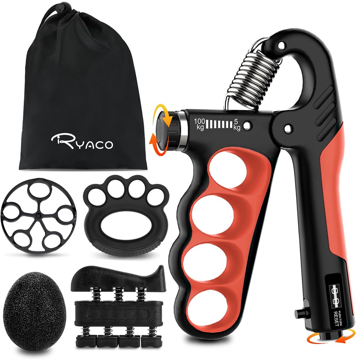 SolidKeus - 6-in-1 Handtrainer voor Gripkracht en Spiertraining
