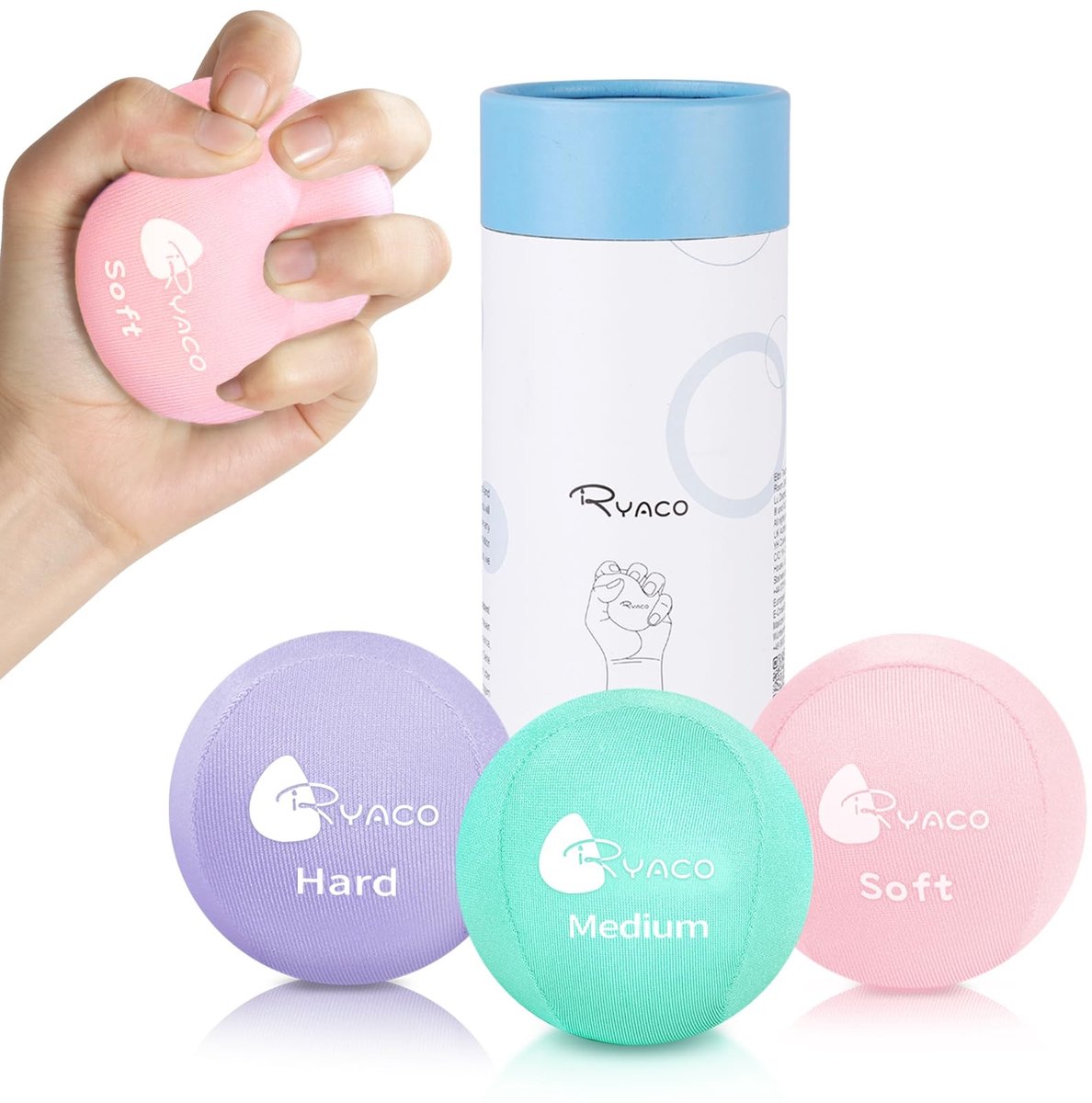 SolidKeus - Set van 3 Stressballen voor Handtherapie en Ontspanning