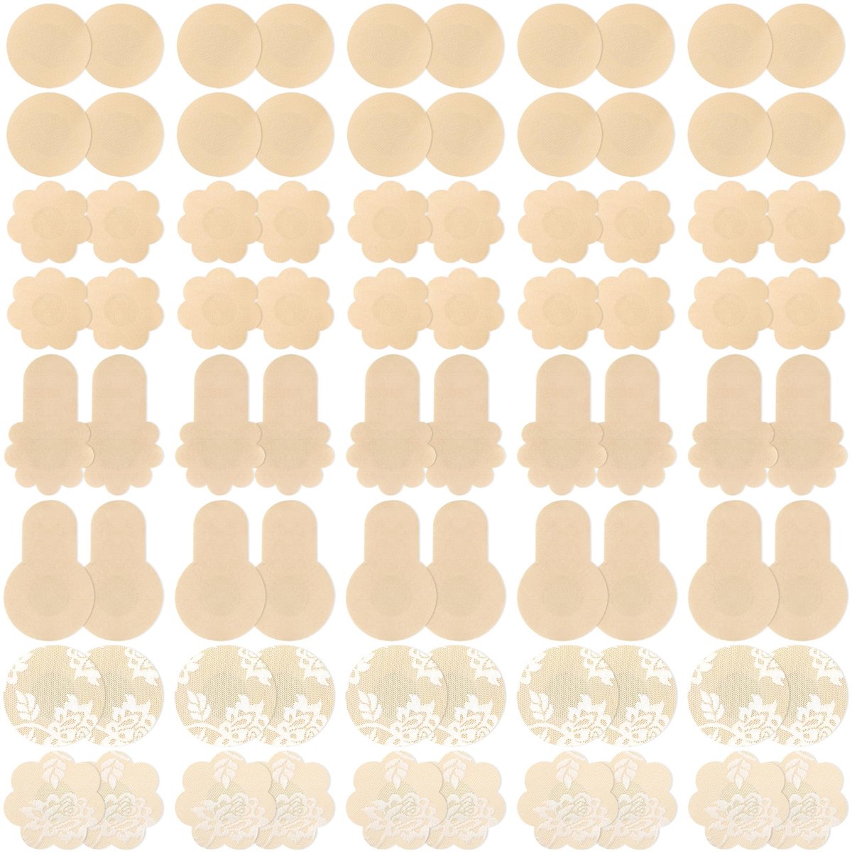 SolidKeus - Set van 80 Zelfklevende Nipple Covers voor Dames