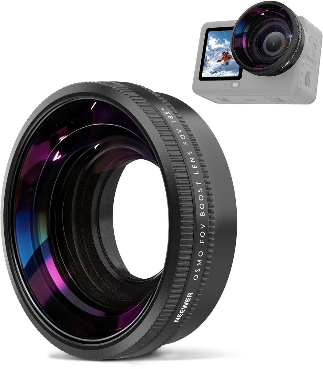 SolidKeus - Wide Angle Lens voor DJI Osmo Action 6 met 185° FOV