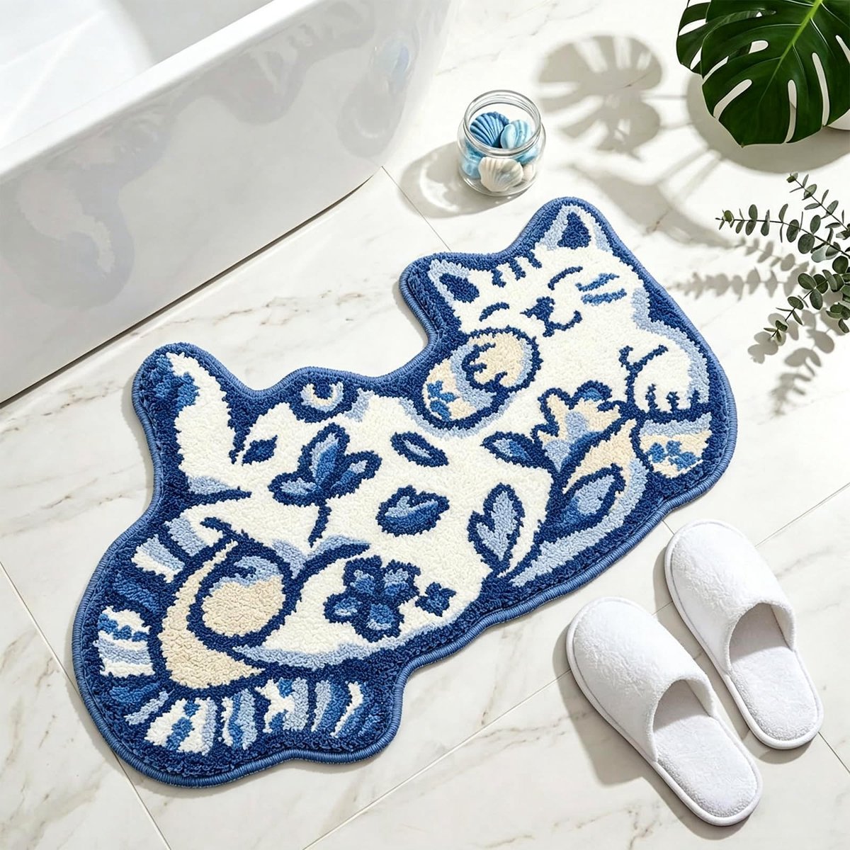 SolidKeus - Schattige Katten Badmat van Zachte Microvezel 55x80 cm