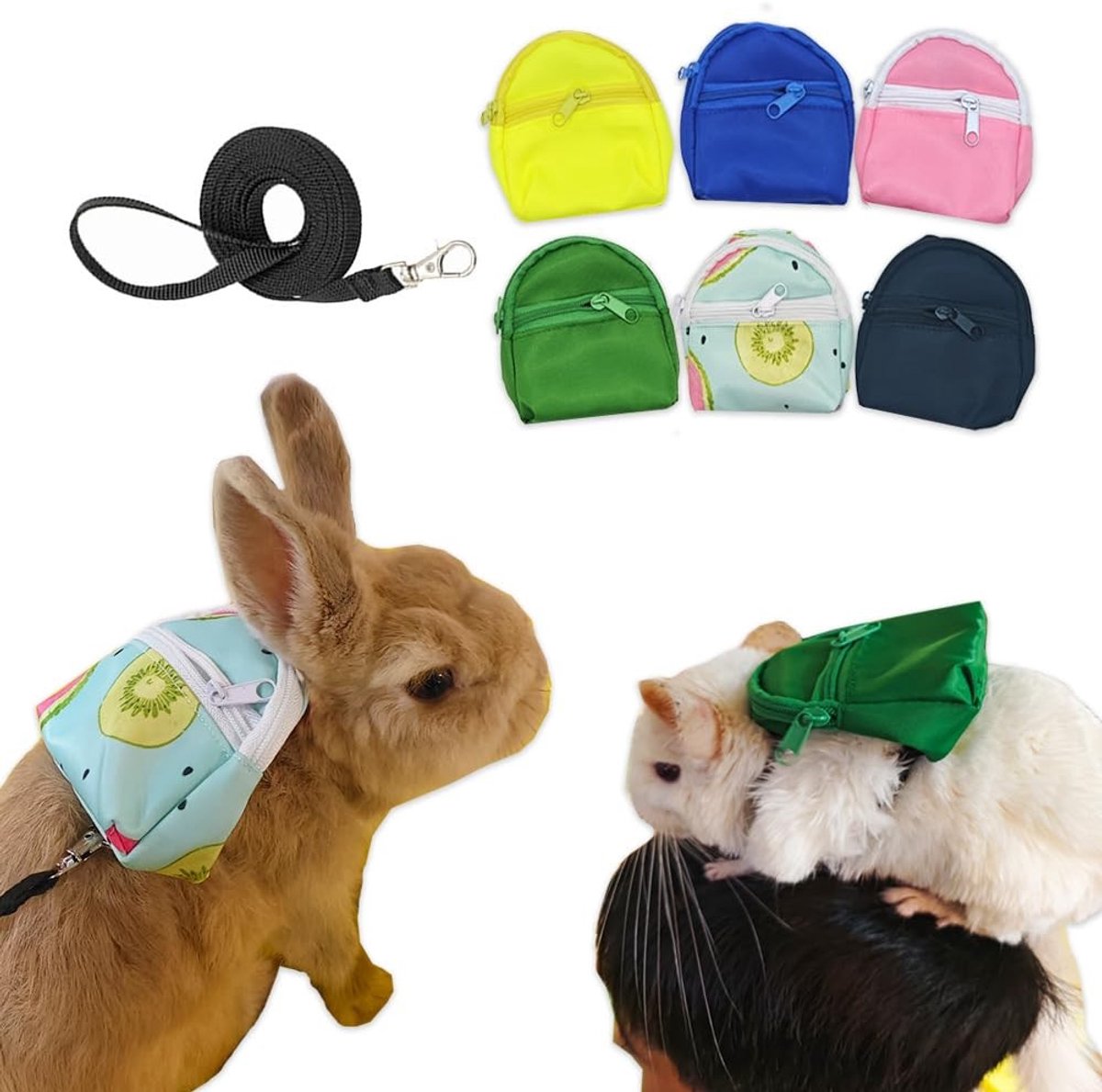 SolidKeus - Rabbit Harnas en Leash Set voor Kleine Dieren