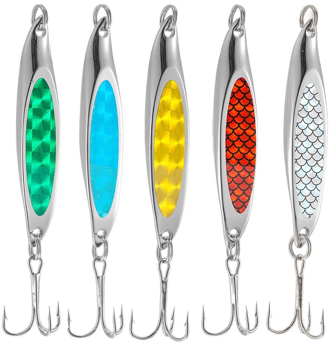SolidKeus - Set van 5 Dexter Wedge Visserslures