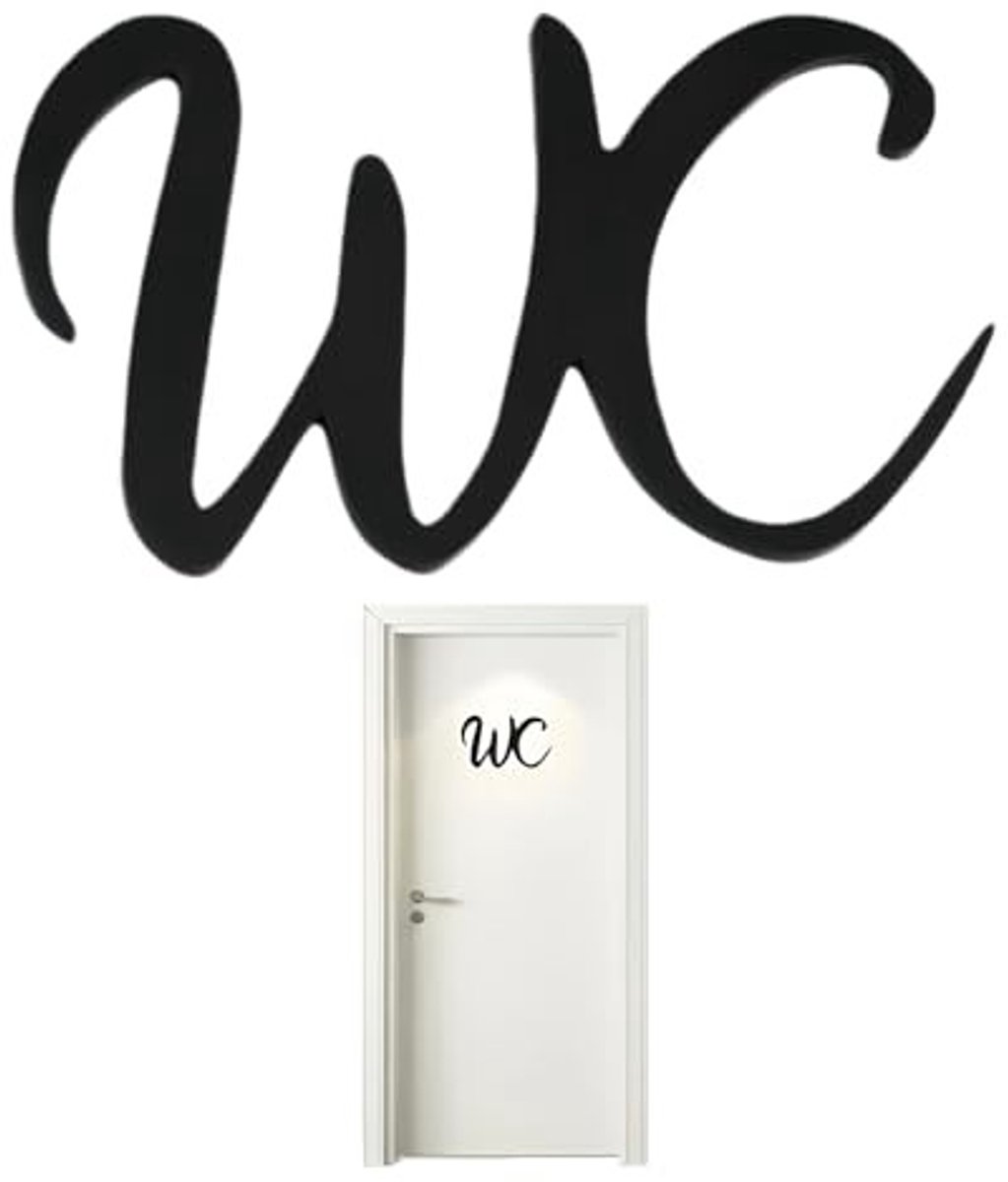 SolidKeus - Zelfklevende WC Deurbord voor Toiletdeur
