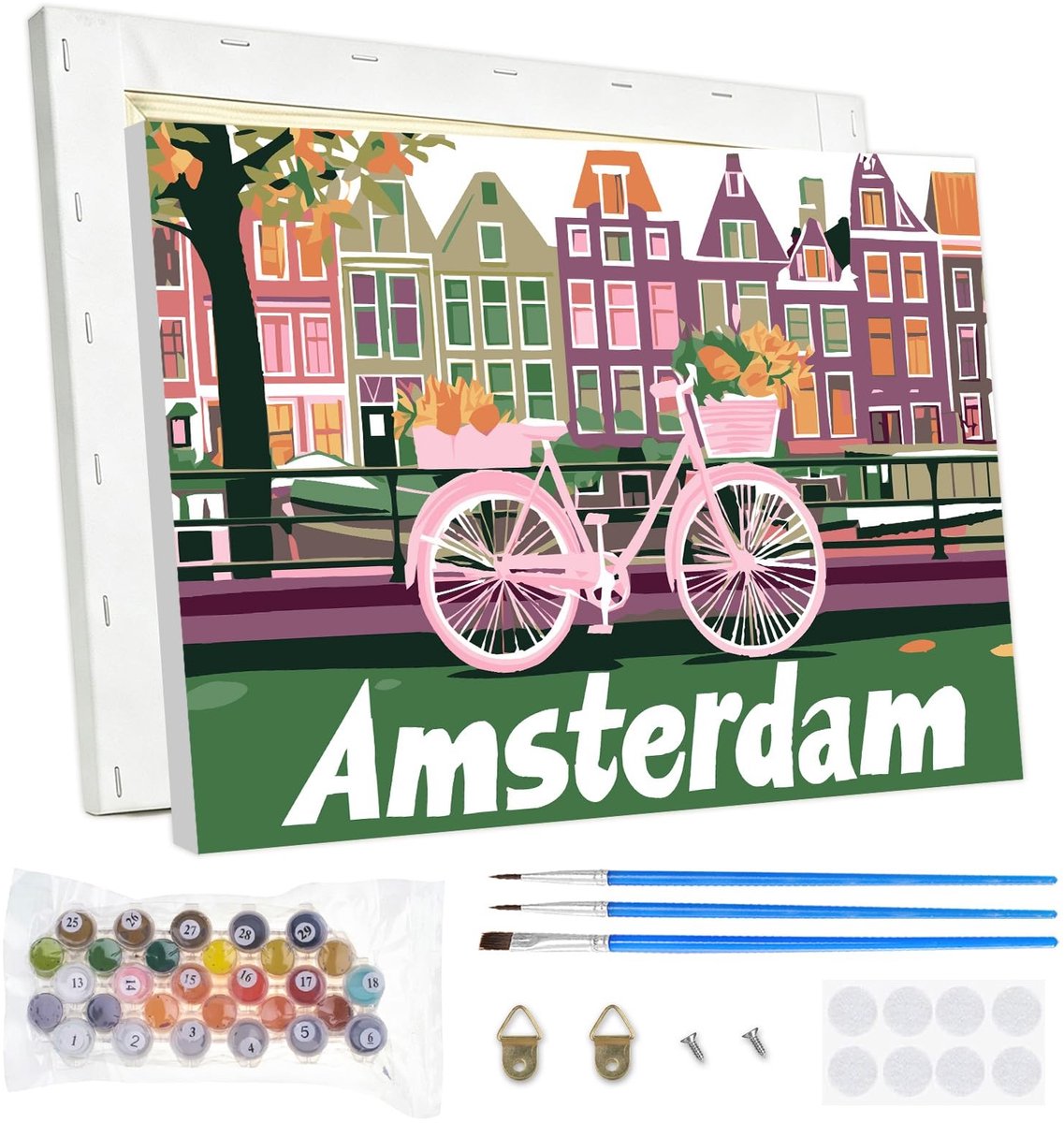 SolidKeus - Landschap Schilderen op Nummer Kit met Houten Lijst 20 x 30 cm