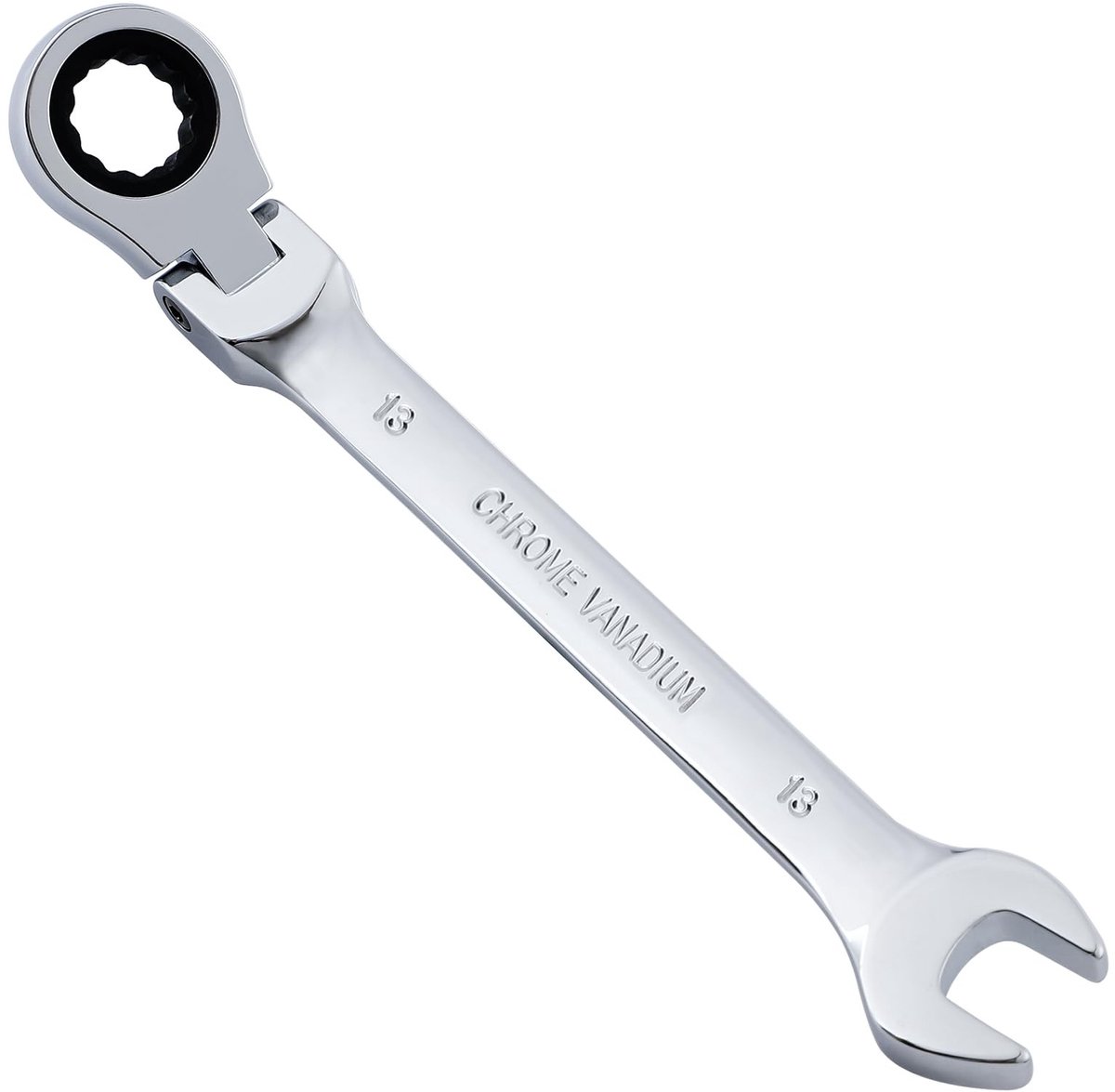 SolidKeus - Flexibele Ringratelsleutel 13 mm van Chroom Vanadium Staal