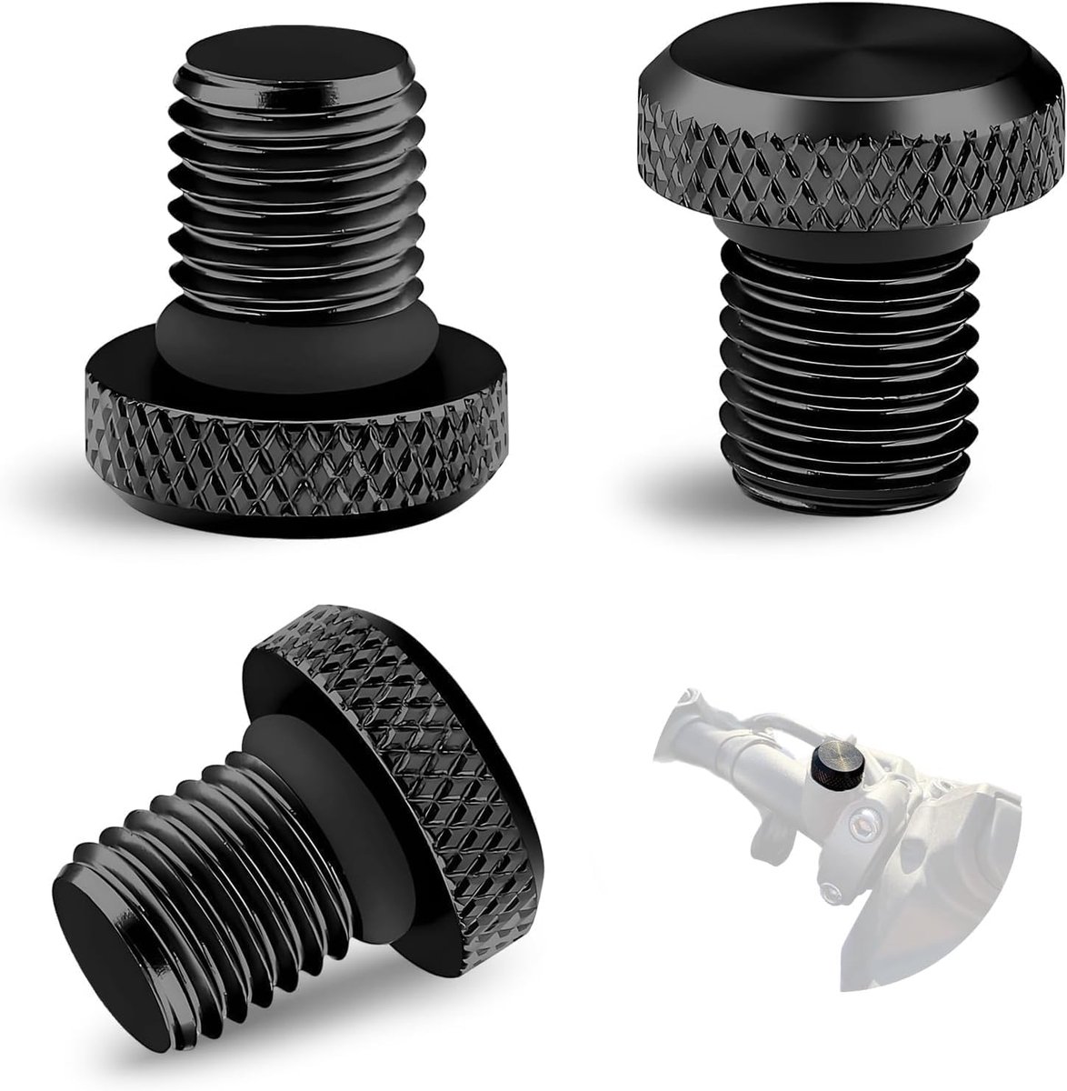 Spiegeldoppen voor motorfiets, schroeven voor achteruitkijkspiegel, motorfiets, kunststof spiegelkappen, compatibel met Suzuki M10L, reserveaccessoires voor motorfietsen