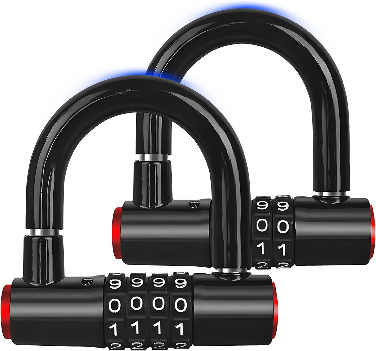 Beveiliging Fietsslot, Heavy Duty Anti-Diefstal 4 Digitale Combinatie U-Lock, voor Racefiets, Elektrische Fiets, Mountainbike, Vouwfiets