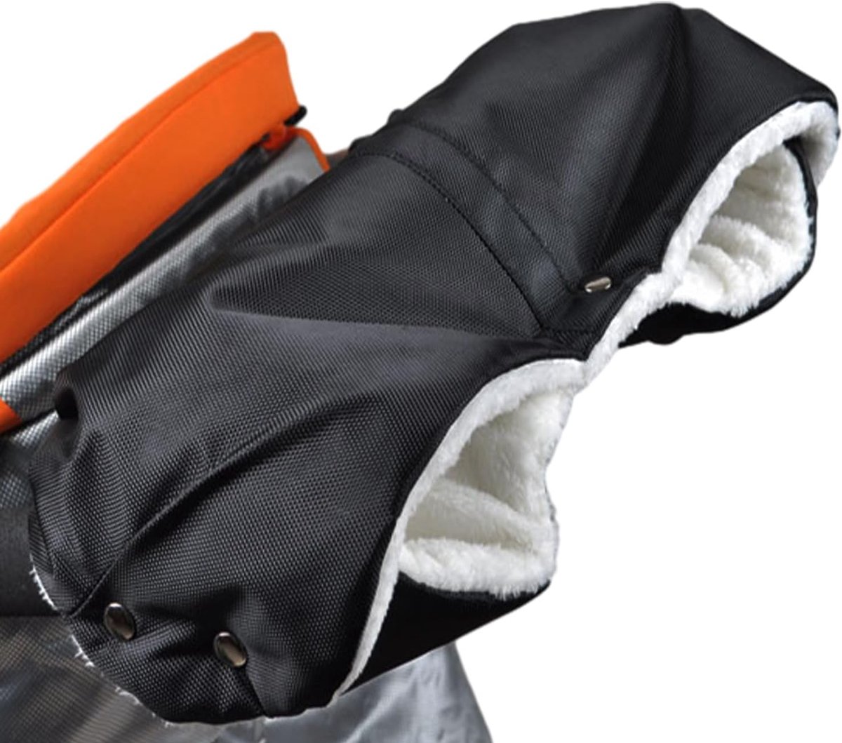 1 stuk stuurhandschoenen voor kinderwagen, wollen kinderwagen, handwarmers, wanten, handbeschermers, wind- en waterdichte handschoenen, onmisbaar kinderwagenaccessoire (zwart)