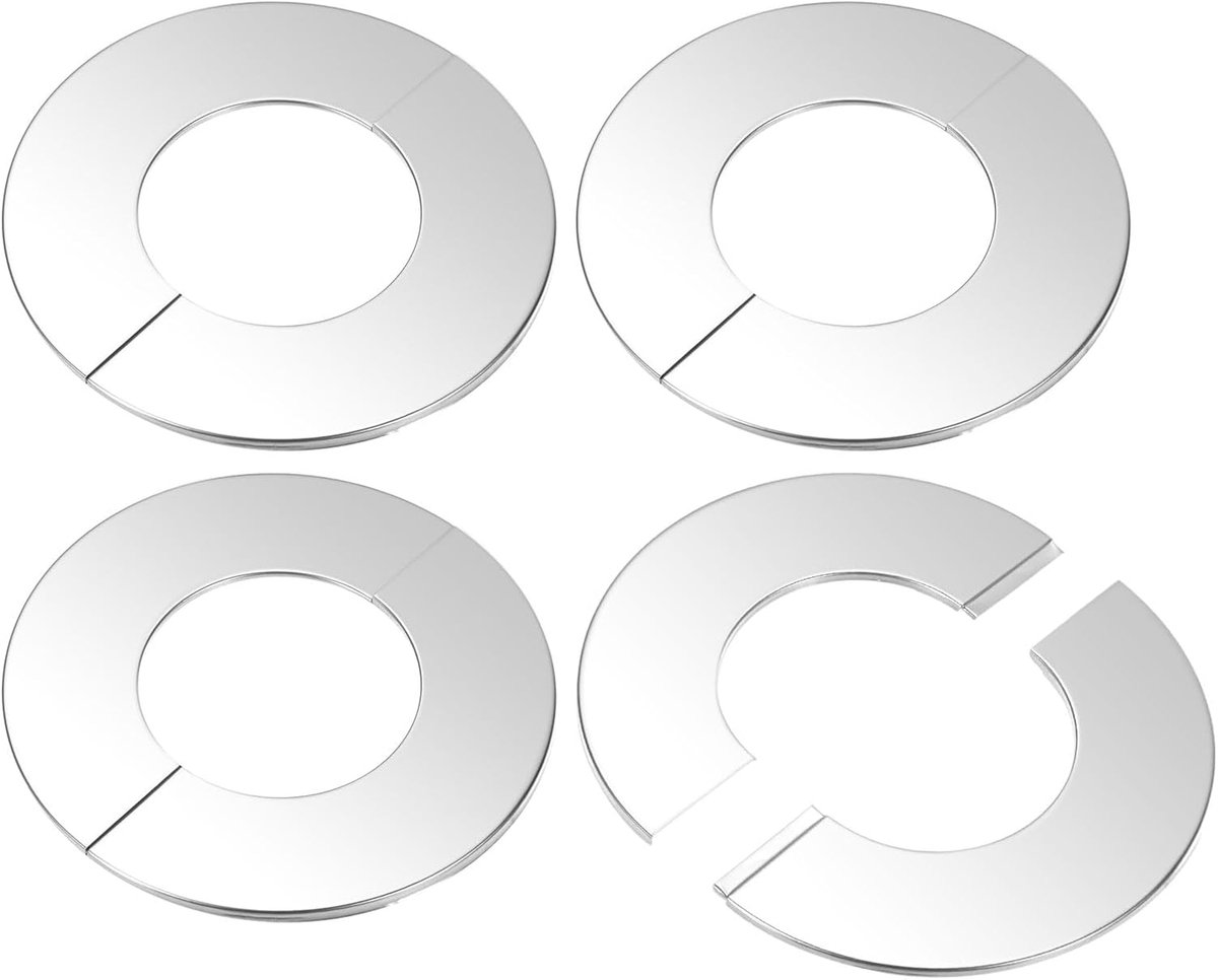 4-Pack Muur Split Flens, voor 70mm/2.8 Inch OD Pijp 304 Roestvrij Staal Escutcheon Plaat Ronde Zelfklevende Sanitair Afdekplaten voor Waterpijp/Kraan