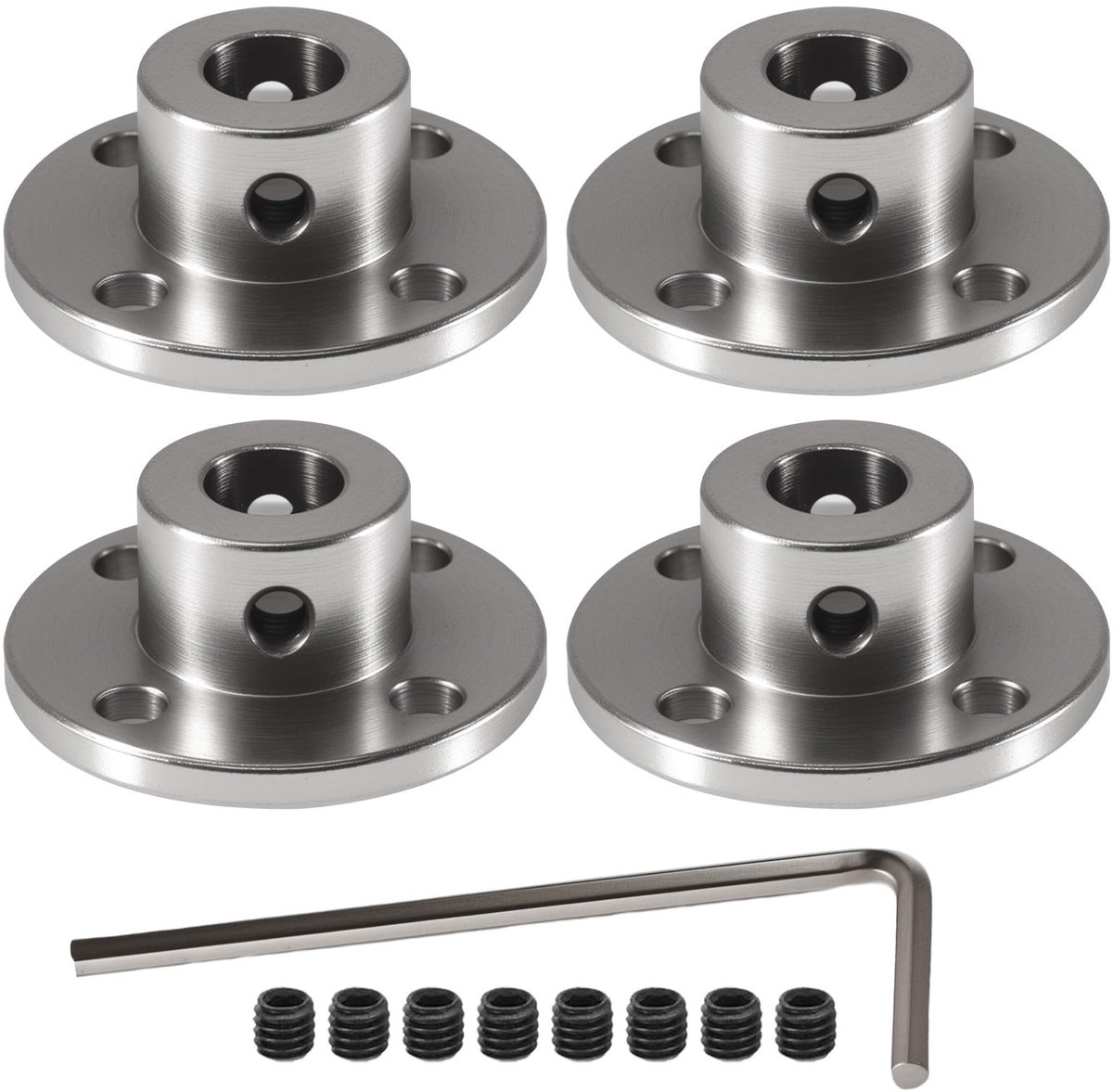 Omgoods - Set van 4 Flens Koppelingen voor Motoren en Modelbouw