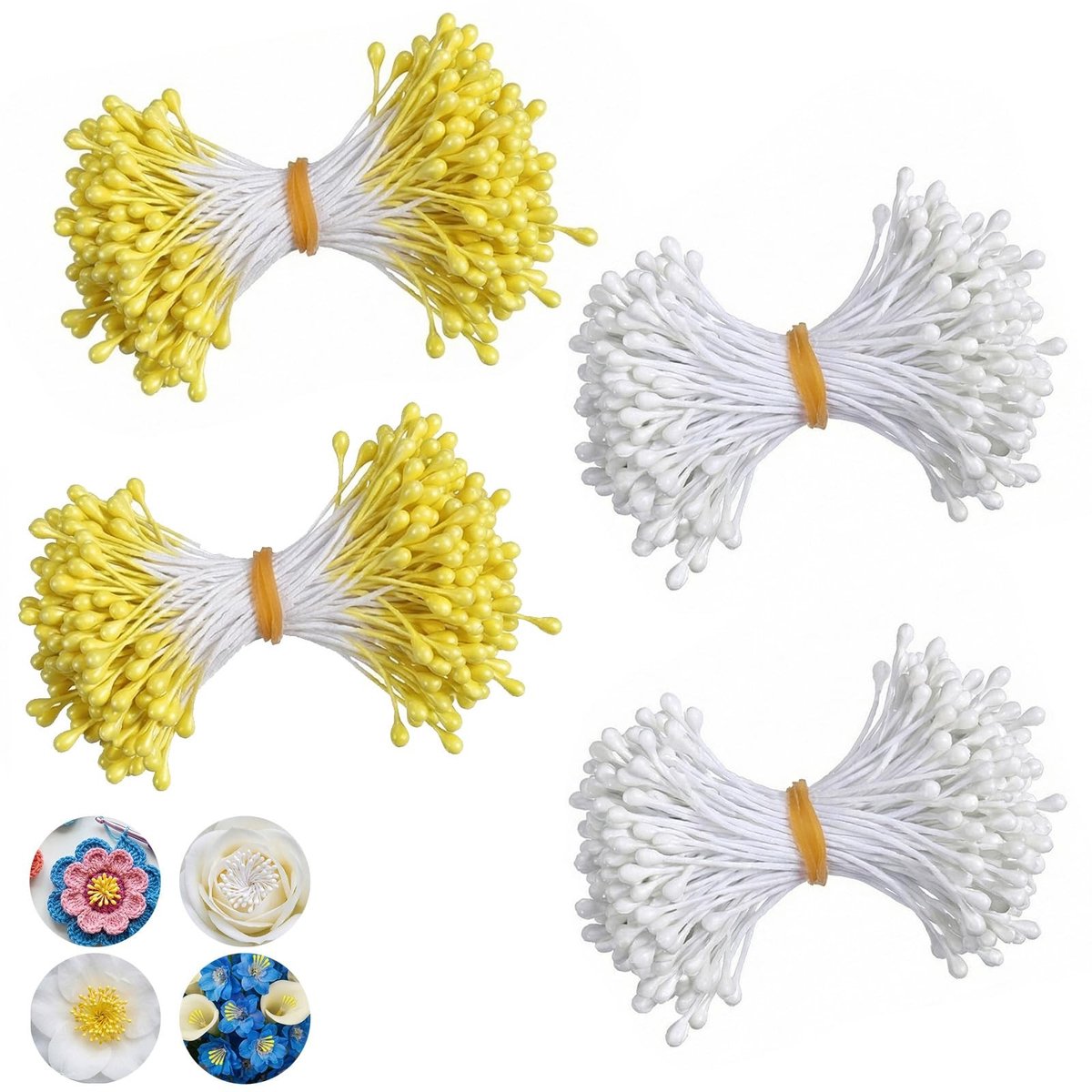 Omgoods - 600 Stuks Matte Parel Meeldraden voor Bloemen