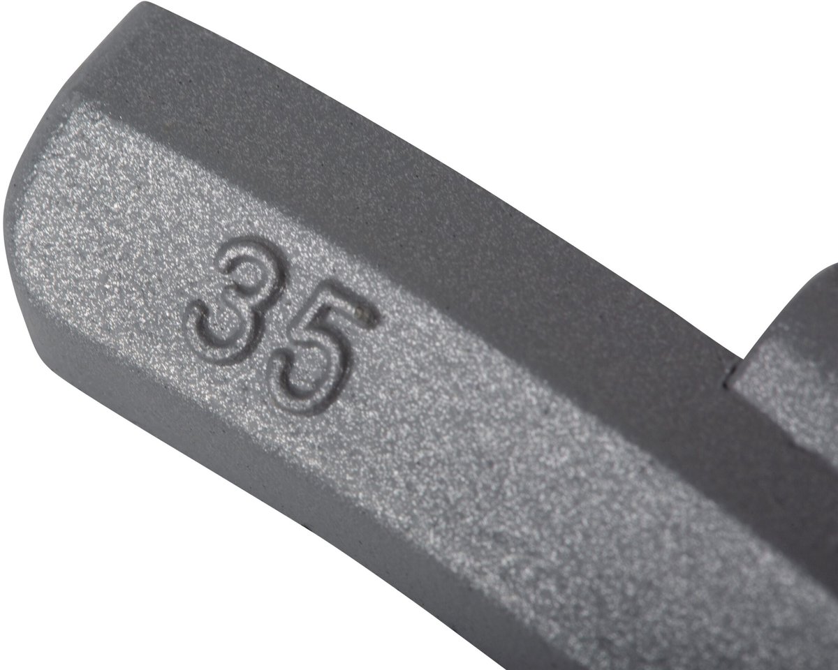 Wielgewicht zink 35 gram – aluminium velg, grijs – 50 stuks