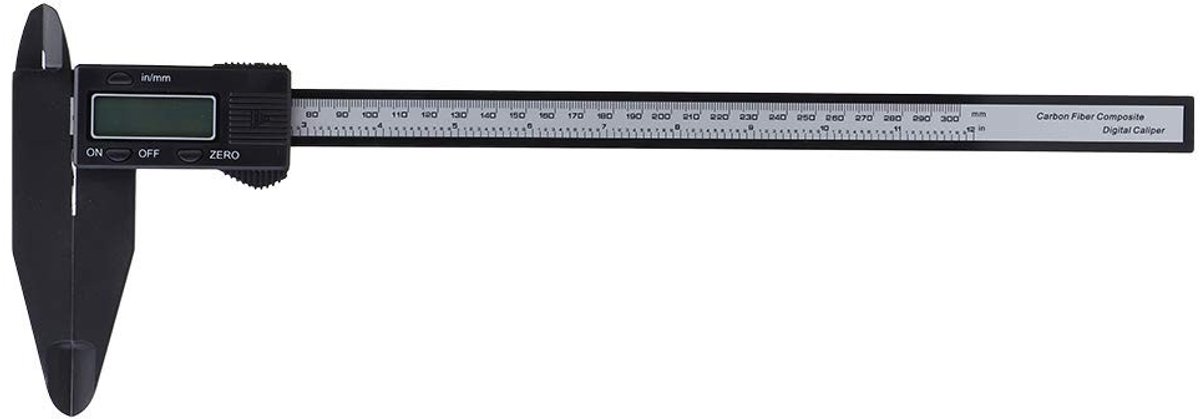 Gebruiksvriendelijke Liniaal en Caliper voor Houtbewerking, Bouw en Industrie - 300MM Lange Bek van Koolstofstaal