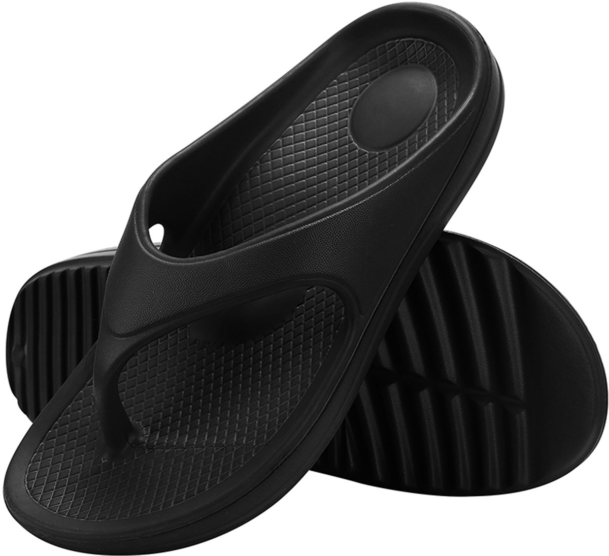 Homaxy - Ergonomic Flip-Flops - Dames Slippers - Anatomic Dames Slippers - Zwart