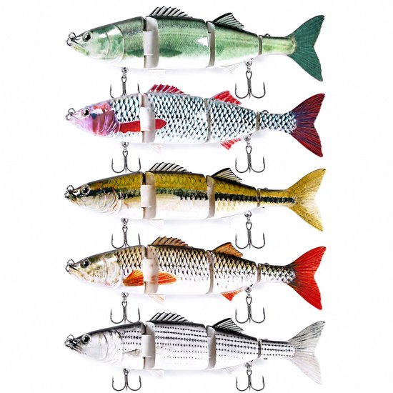 S&D | Grote Swimbait Set - 24 cm - 140 g - 5 Stuks - XL Snoek Kunstaas — afbeelding 2