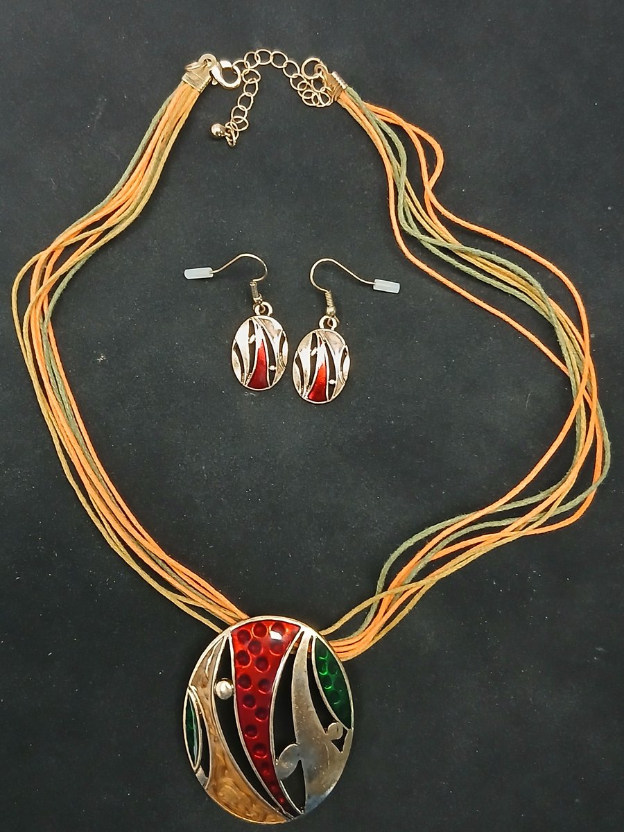 My Sweet Romance® Dames Sieradenset 2-delig – Cherry Red Ketting & Oorbellen