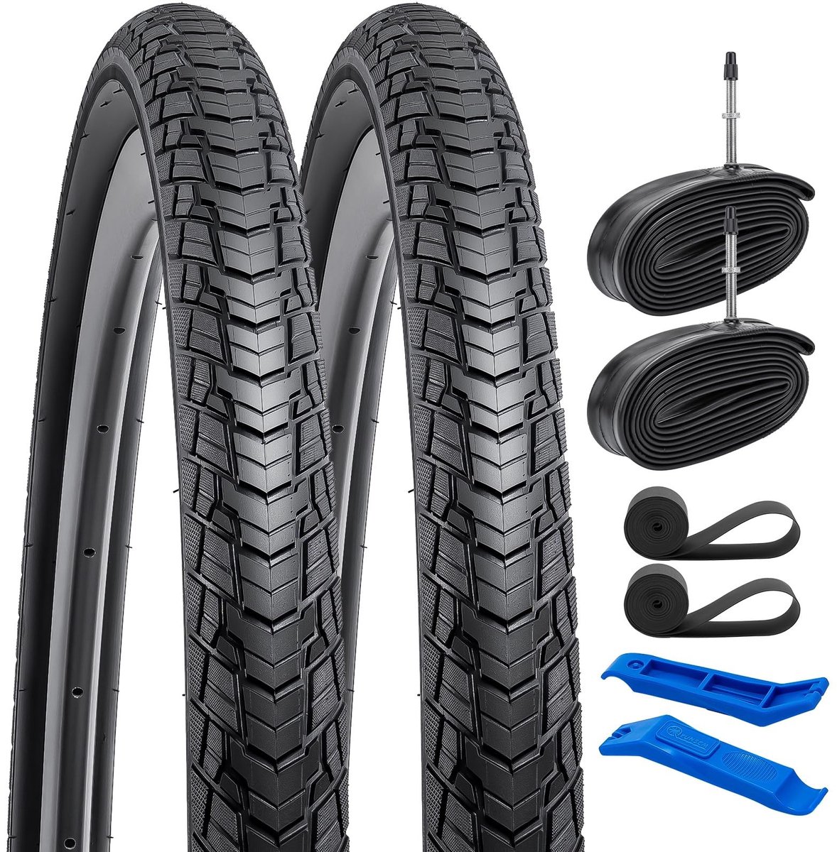 Omgoods - Set van 2 Fietsbanden 28 inch met Binnenbanden voor 700C Fietsen