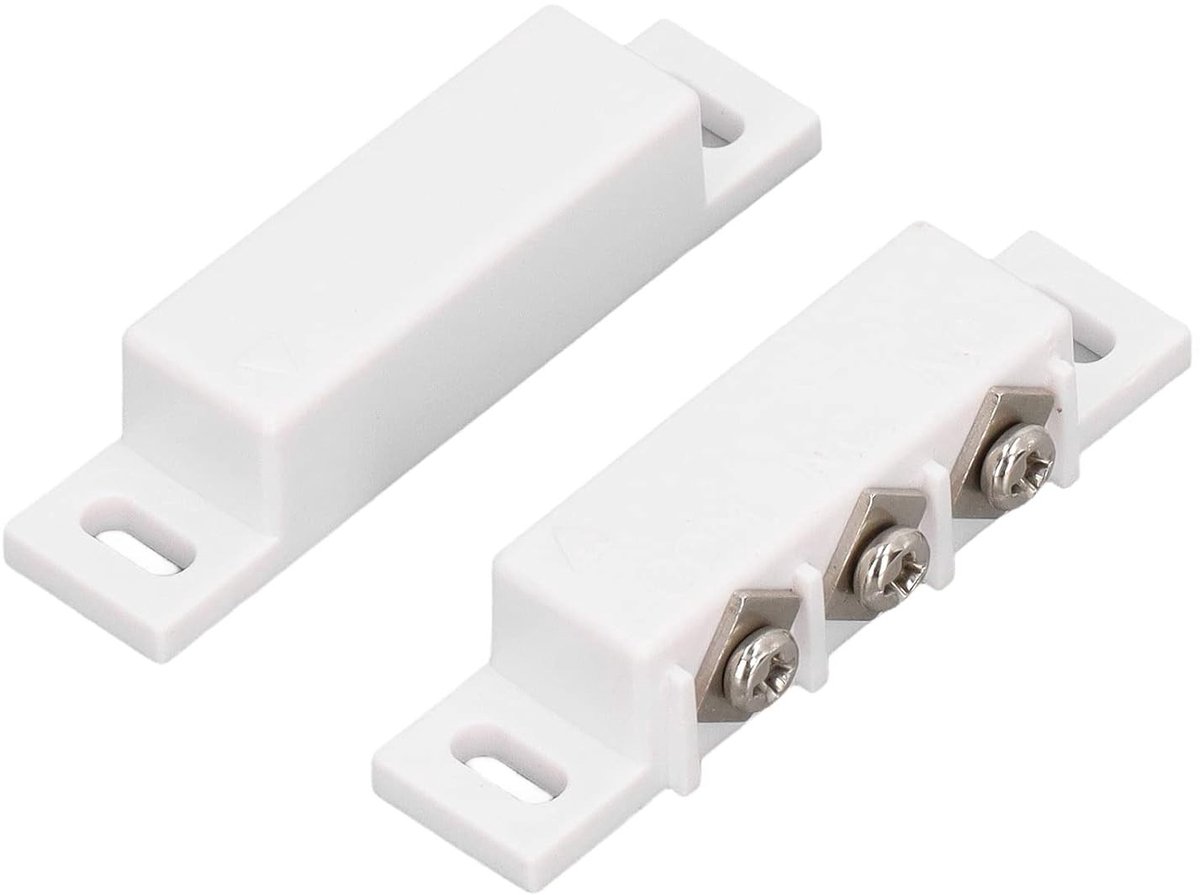 Magnetische Reed Schakelaar voor Deur- en Raambeveiliging, Normaal Open/Sluit Contact Sensor met Schroeven en ABS Behuizing voor Alarm- en Beveiligingssystemen