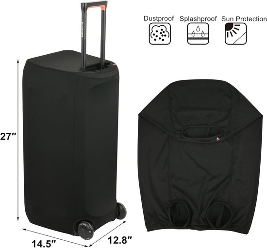 Stofhoes Voor JBL Partybox 310 - JBL Partybox Stage 320 - Precieze Pasvorm Met Elastische Zoom - 1 Stuk - Zwart — afbeelding 5