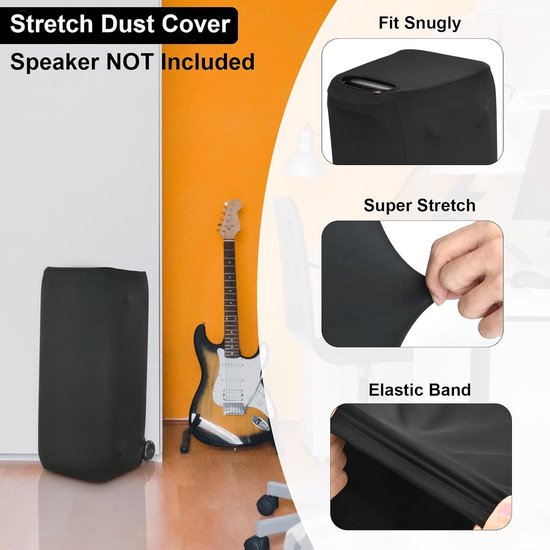 Stofhoes Voor JBL Partybox 310 - JBL Partybox Stage 320 - Precieze Pasvorm Met Elastische Zoom - 1 Stuk - Zwart — afbeelding 3