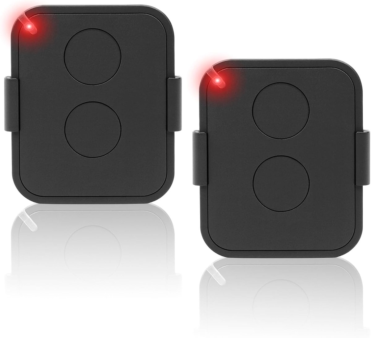 2 stuks universele afstandsbediening poort, 2 knoppen, voor autobarrière, 50 m | 433,92 MHz afstandsbediening garagedeur rolcode toetsen compatibel met ON4E/ON2E/ON1E
