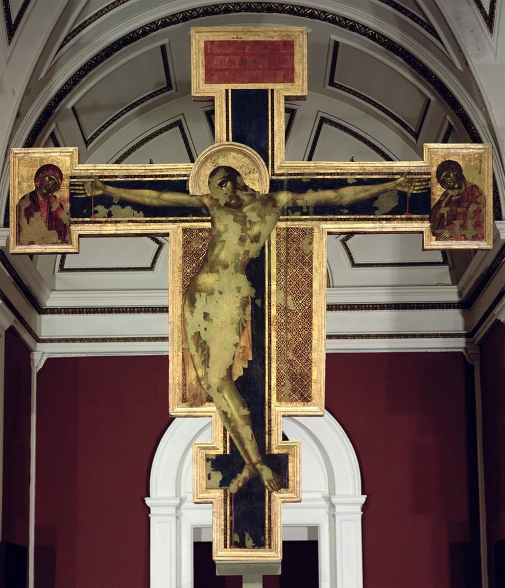 Beroemde Print Muurposter Cimabue Crucifix Schilderijen Dieren Kunst Posters Voor Bureaudecoratie 60 x 90 cm