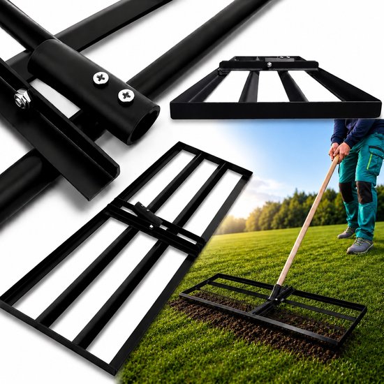 Handmatige Tuin gelijkmatiger 90cm - Krachtige Tuin Hark — afbeelding 5