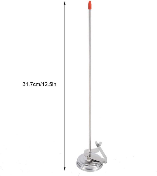 Metalen Lange Sonde Wijzerplaatthermometer met Clip Waterkoker Clip-on Wijzerplaatthermometer voor Koken Kokend Bier Thuis Brouw Thermometer 12 inch — afbeelding 4