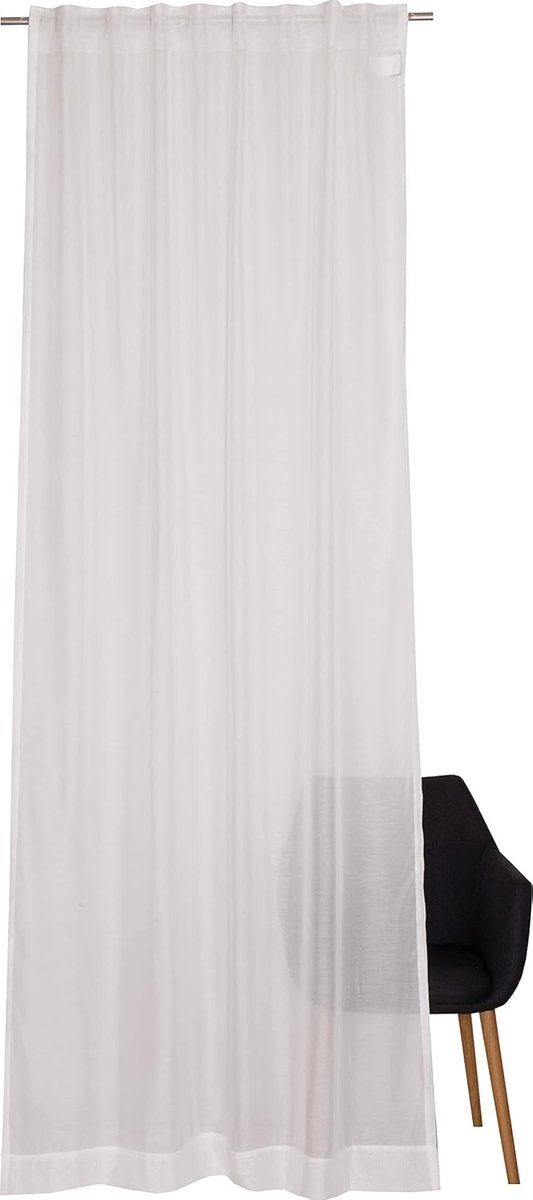 Solid 130x250 - gordijn set van 2 half doorzichtige offwhite - gordijnen woonkamer - Dekoschal - Curtains