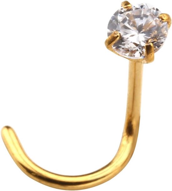Studs roestvrij staal Cubic Zirkoon neusring body piercing — afbeelding 4