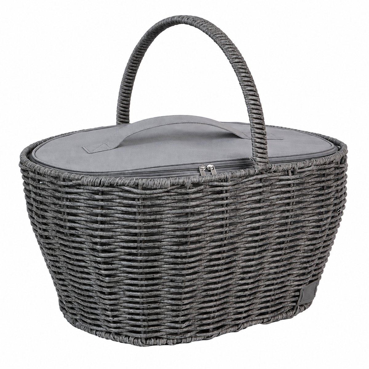 UNUS® Boodschappenmand met koeltas rotanlook grijs of bruin 2 maten