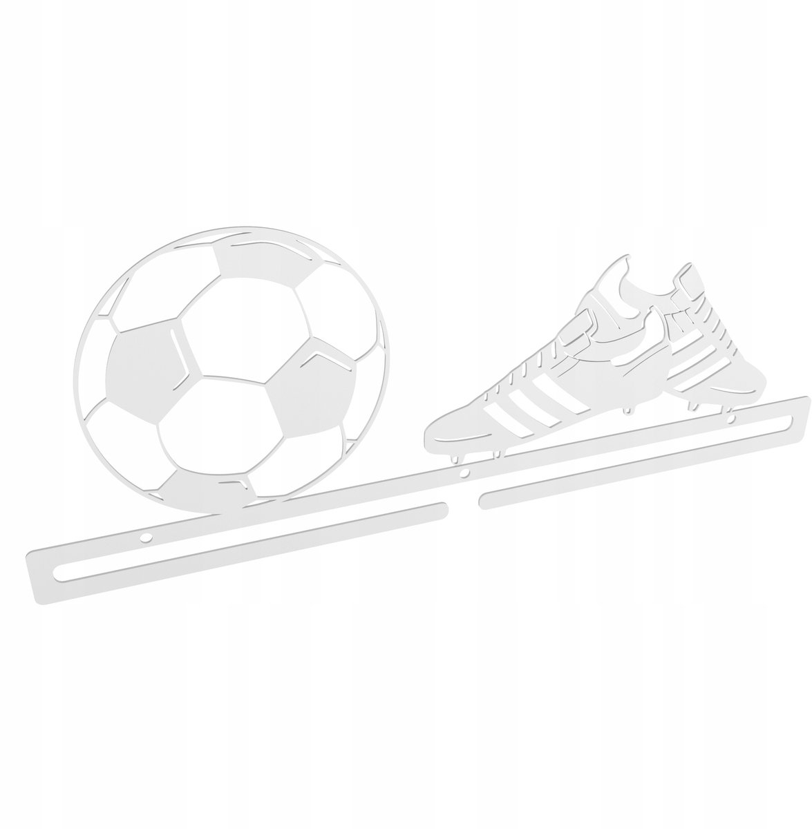 Metalen Voetbal Medaille Hanger - Wit