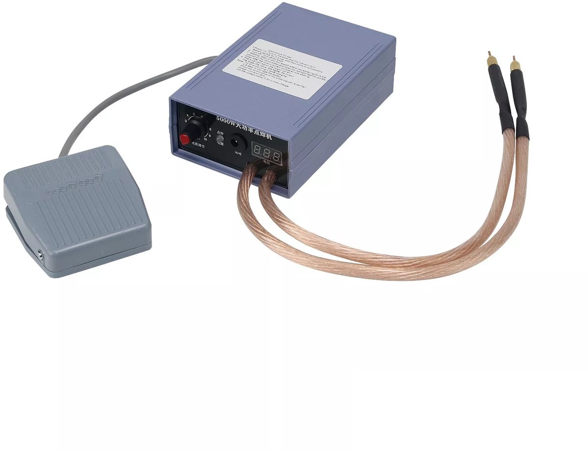 Puntlasapparaat op 18650-batterij - Draagbaar puntlasapparaat van 5000 W - Klein handmodel - Hoog vermogen - Geschikt voor doe-het-zelf accupakketten en reparaties